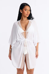 Paradise Living Cover Up Kimono Dress - White
