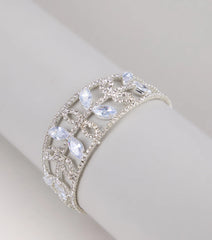 Crown Jewel Rhinestone Cuff Bracelet