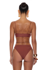 Melodie Pearl 3 Piece Bikini Set - Brown