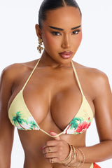 Sunset Floral Boy Short 2 Piece Bikini - Yellow/combo