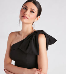Diane Crepe Bow Strap Short Dress