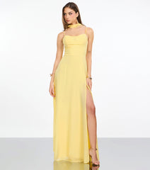 Cassidy Scarf Neck Chiffon Formal Dress