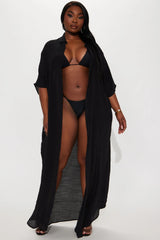 Lazy Summer Daze Cover Up Dress - Black