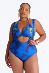 Lumi Sequin Applique 2 Piece Bikini Set - Blue/combo