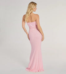 Taryn Strapless Sequin Beaded Mermaid Dress