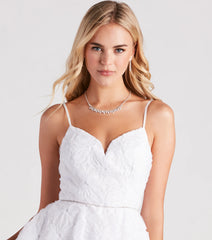 Janelly Floral Mesh Rhinestone Party Dress
