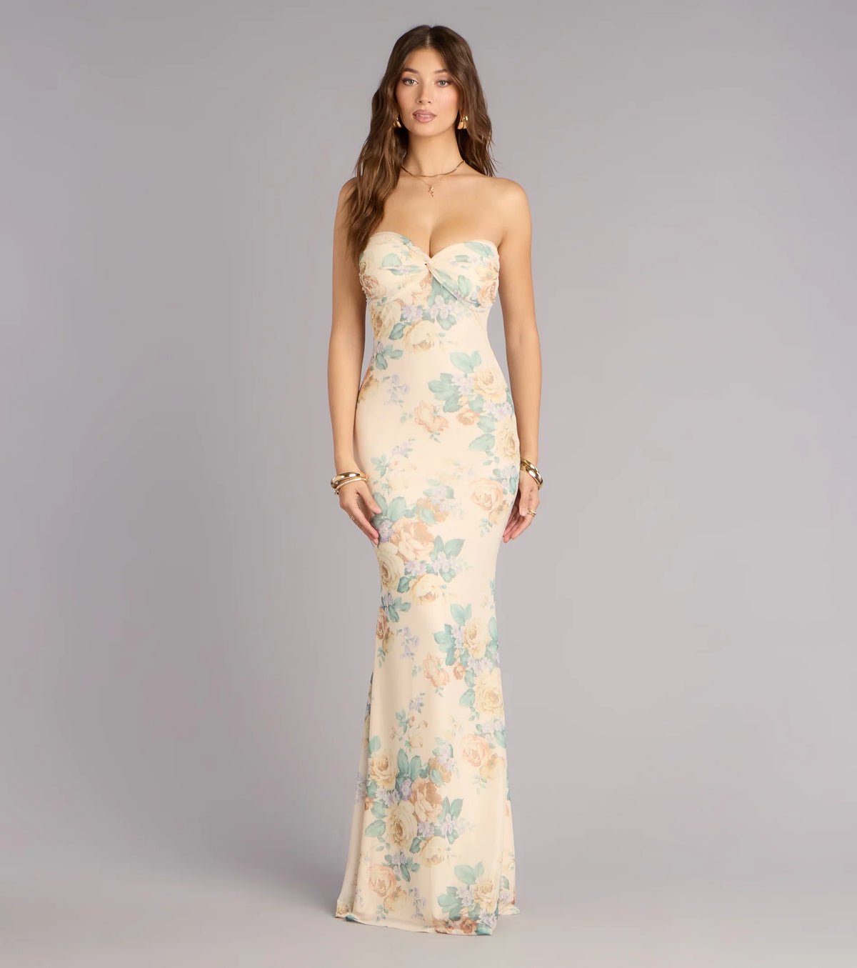 Beth Floral Mermaid Formal Dress