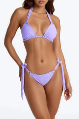 Tana 2 Piece Triangle Bikini Set - Purple