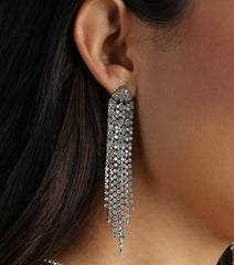 Touch Of Sparkle Iridescent Rhinestone Earrings