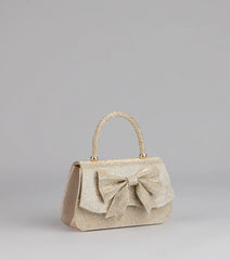 So Pristine Bow Rhinestone Purse