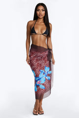 Island Instincts Leopard Swim Cover Up Sarong - Leopard