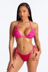 When You Were Mine Bikini And Coverup - Fuchsia