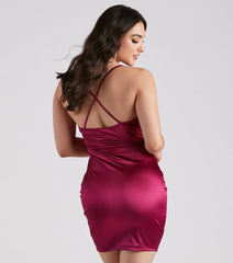 Catch Feels Satin Knit Short Dress