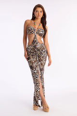 My Wild Heart Leopard 1 Piece Swimsuit & Sarong Set - Leopard