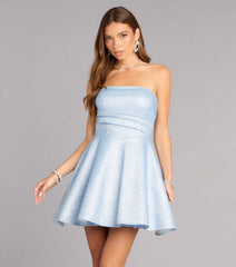Chloe Glitter A-Line Mini Dress