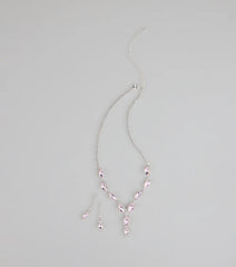 Stunning Glitz Gemstone Necklace And Earrings Set