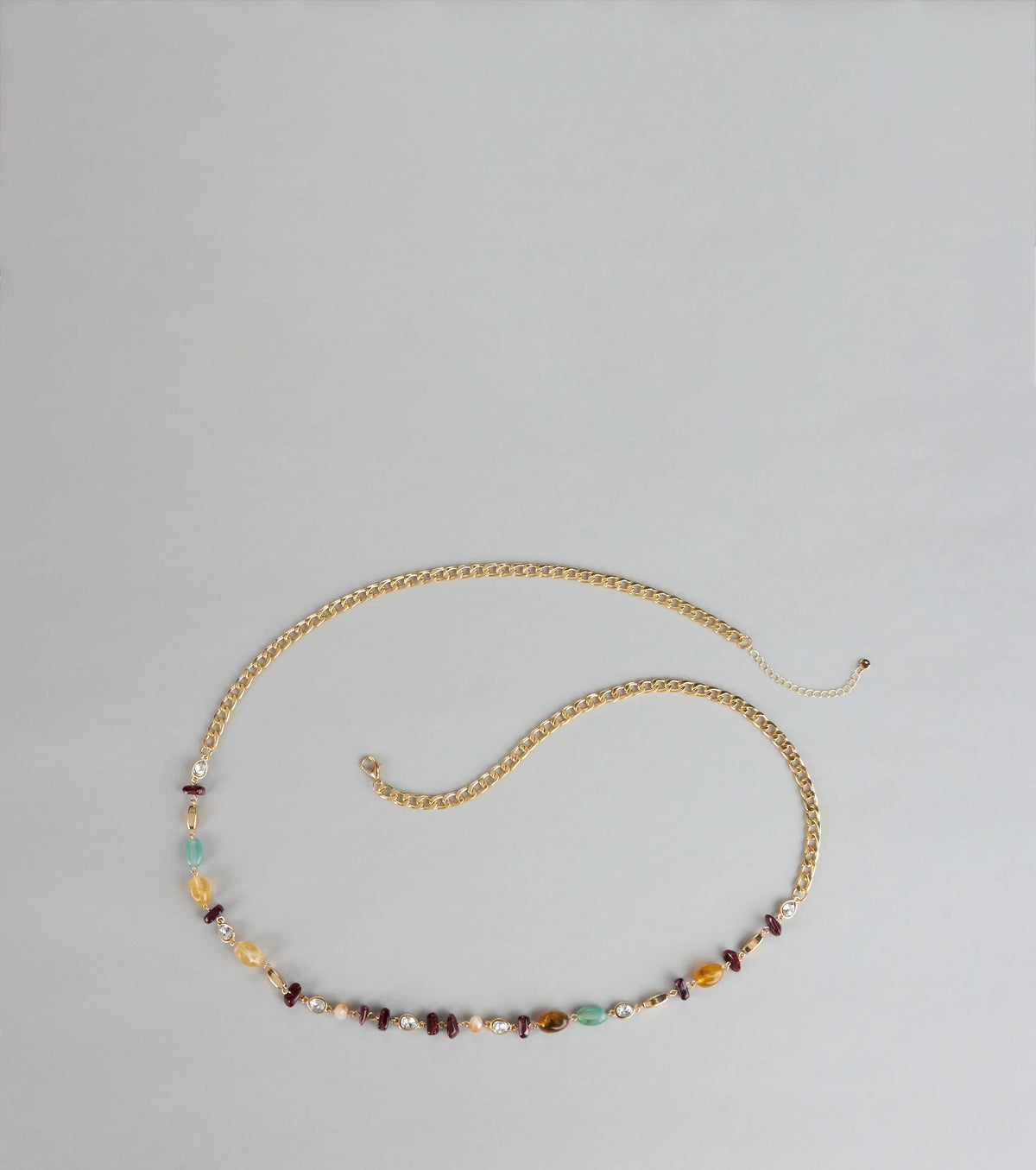 New Obsession Beaded Stone Chain Belt