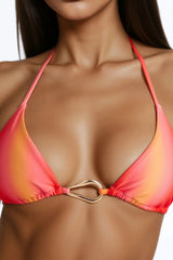 Vittoria 2 Piece Ombre Triangle Bikini Set - Orange/combo