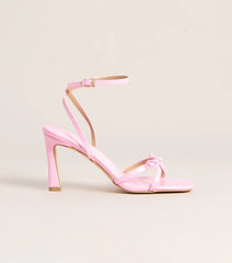 Glossy Glam Bow Strap Stiletto Heels