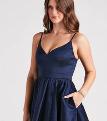 Steph Formal Taffeta High-Low Dress