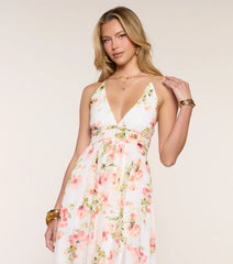 May Floral Chiffon A-Line Formal Dress