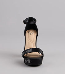 Butterfly Kisses Platform Block Heels