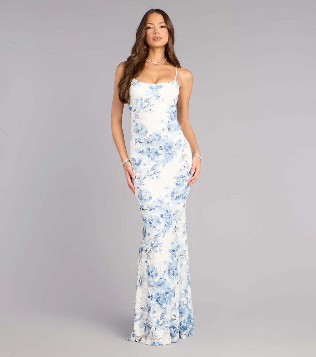 Adalynn Floral Lace Mermaid Formal Dress