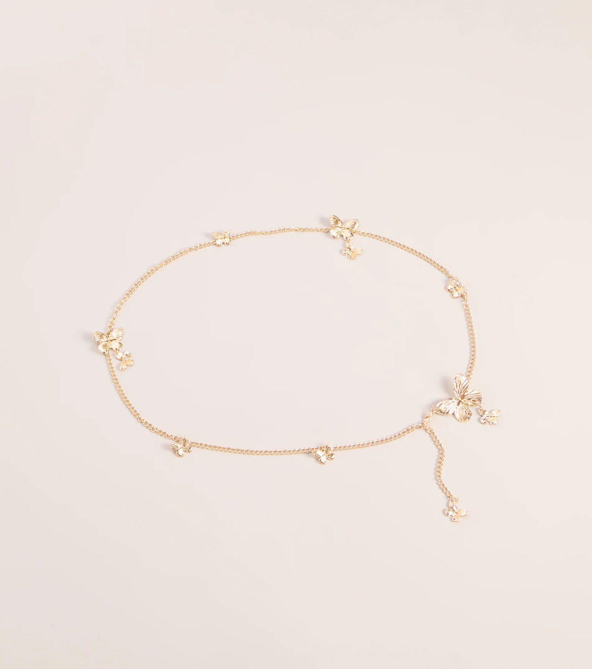 Flutter Detail Butterfly Chain Belt