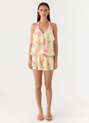 Read Your Mind Mini Dress - Lemon Soleil