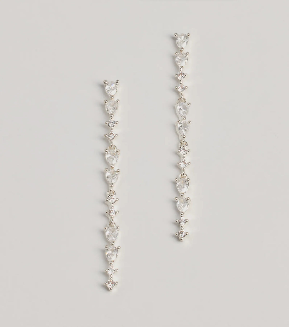 Sparkling Elegance Cubic Zirconia Linear Earrings