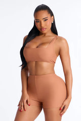 Maui Mix And Match Tank Bikini Top - Brown