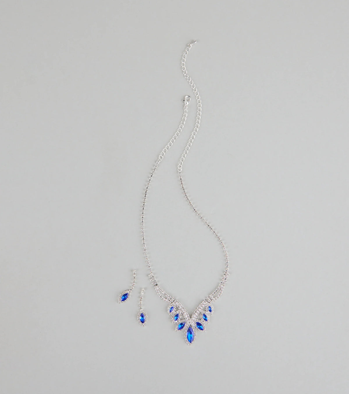 Dripping In Glamour Gemstone Necklace And Earrings Set
