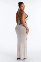 Petal Me Softly Floral Swim Sheer Cover Up Dress - Silver