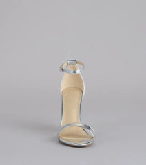 Shine On Cue Metallic Block Heels