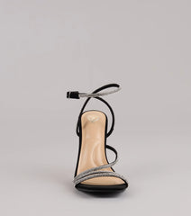 Strut With Glamour Rhinestone Stiletto Heels