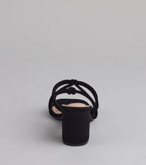 Tied To The Moment Block Heel Mules