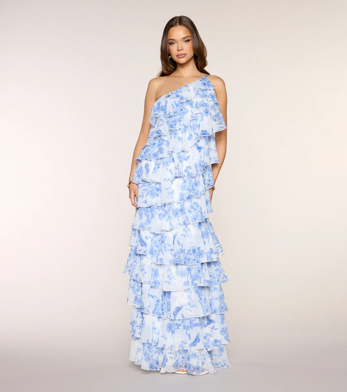 Steffanie Floral Chiffon Formal Dress