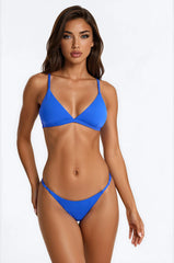 Balmy Beach Days 3 Piece Bikini Set - CobaltBlue