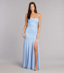 Klaire Glitter Slit Mermaid Formal Dress