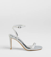 Sparks Fly Glitter Mesh Stiletto Heels