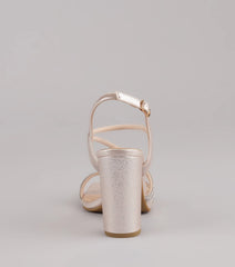 Star of the Night Glitter Rhinestone Block Heels