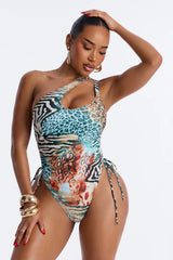 Don't Try To Deny It One Shoulder 1pc Swimsuit - Multi Color