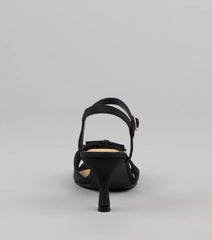 Flirty And Fancy Mesh Bow Kitten Heels