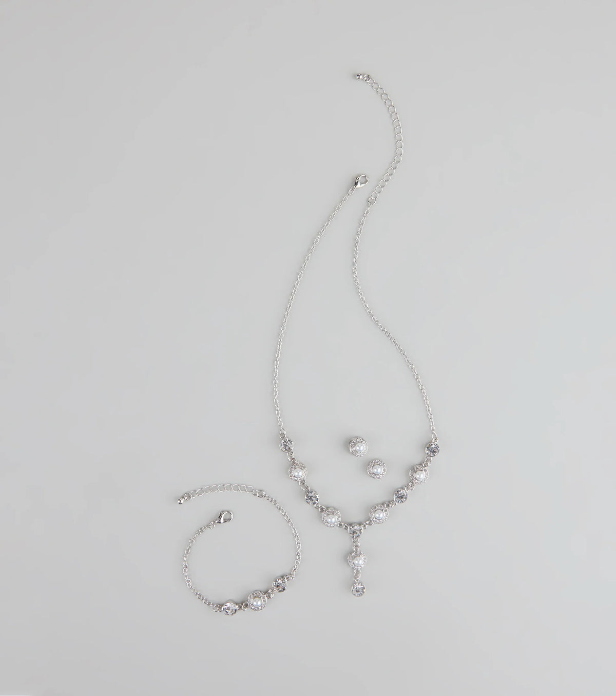 Pearl Glow Rhinestone Jewelry Set