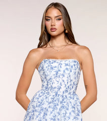 Opal Floral Chiffon A-Line Mini Dress