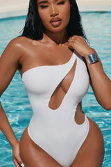 Hot Summer Love 1 Piece Swimsuit - White