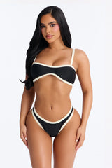 Tania Colorblock 2 Piece Bikini - Black/White