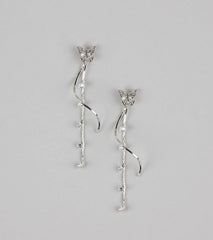 Float Like Magic Butterfly Rhinestone Earrings