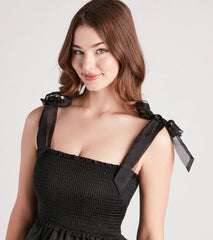 Dinner And Dessert Smocked Skater Dress