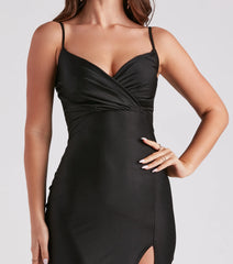 Try To Resist Surplice Midi Dress